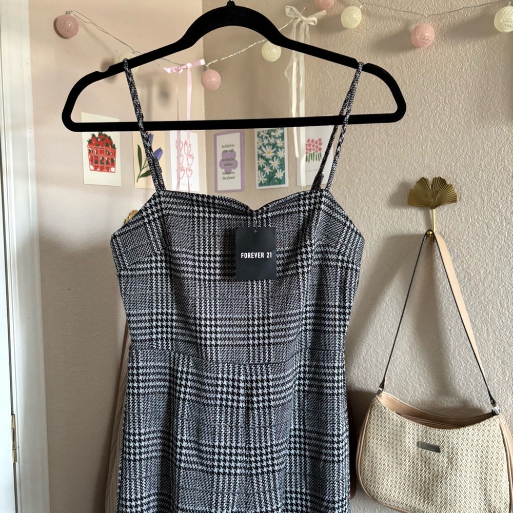 ୨୧ ･ﾟ✧ Forever 21 Plaid Jumpsuit NWT - Picture 8 of 8